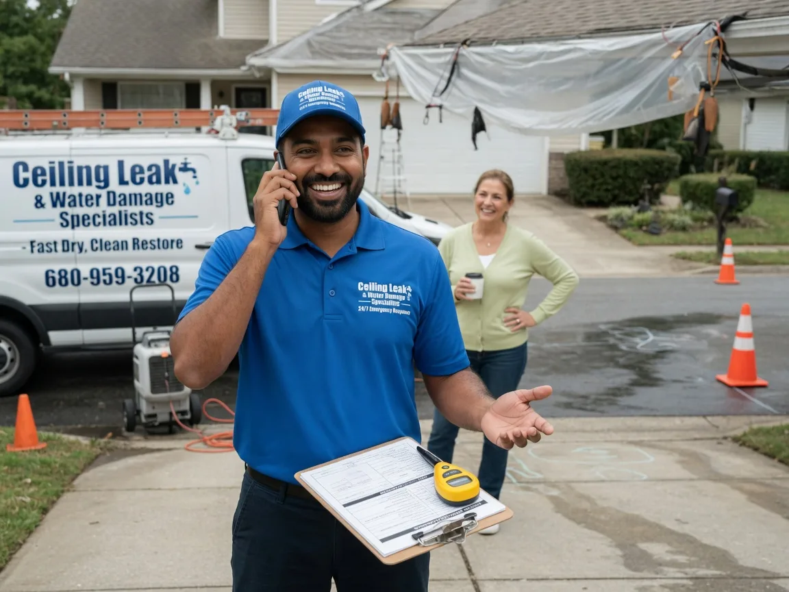 Ceiling Leak Cleanup Amelia, OH FAQs